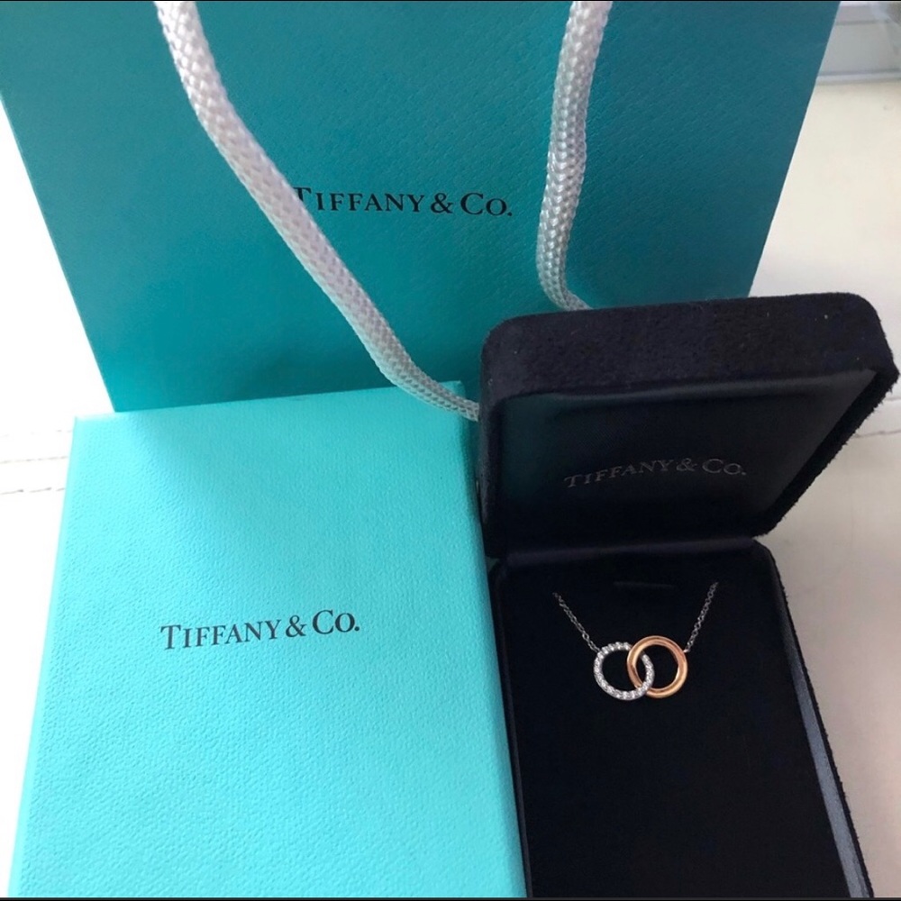 Tiffany Diamond Encrusted Pendant Necklace!